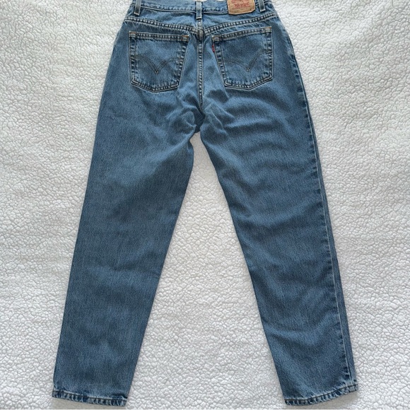 VTG LEVI’S 550 classic relaxed tapered 90s Mom jeans high waist medium wash 10 - Picture 4 of 10